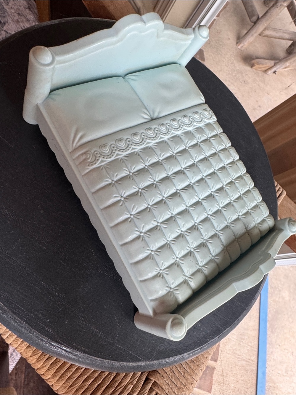 Vintage Playskool Victorian Dollhouse Bed